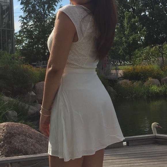 American Eagle Off White A-Line Short Dress - Picture 2 of 7